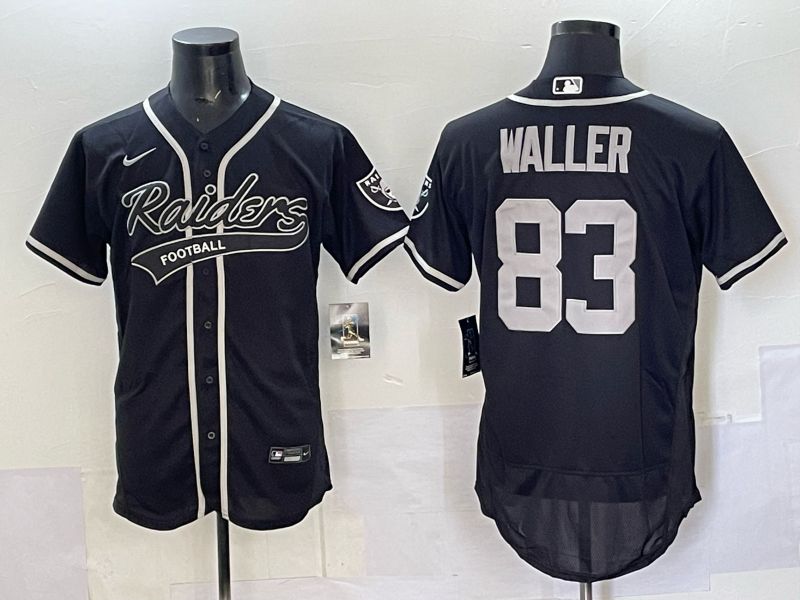 Men 2025 Oakland Raiders #83 Waller black Joint Name Nike Elite NFL Jersey style 09->oakland raiders->NFL Jersey